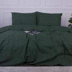 Комплект постельного белья Ranforce Elite 17-0622 Geometry Emerald 143х210 см зеленый MirSon