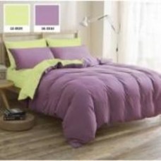 Комплект постельного белья Viguera 12-0525+16-3310 Mikrosatin Premium 175х210 см салатовый/фиолетовый MirSon
