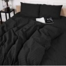 Комплект постельного белья Бязь 17-0611 Stripe Black 175х210 см мультиколор MirSon