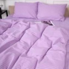 Комплект постельного белья Бязь 17-0618 Stripe Purple 220х240 см фиолетовый MirSon