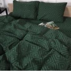 Комплект постельного белья Бязь 17-0622 Geometry Emerald 175х210 см зеленый MirSon