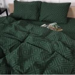 Комплект постельного белья Бязь 17-0622 Geometry Emerald 175х210 см зеленый MirSon