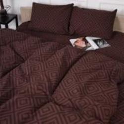 Комплект постельного белья Бязь 17-0624 Geometry Brown 2х160х220 см коричневый MirSon