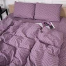 Комплект постельного белья Бязь 17-0626 Geometry Purple 220х240 см фиолетовый MirSon