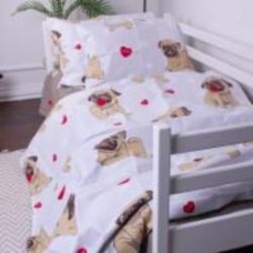 Комплект постельного белья MirSon 143х210 см Kids Time 17-0566 Pug-dog Бязь разноцветный
