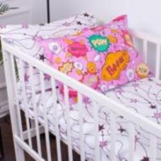 Наволочка бязь Kids Time 17-0512 Bombs pink 50x70 см мульти MirSon