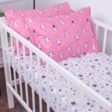 Наволочка бязь Kids Time 17-0528 Bunnies pink 40x60 см мульти MirSon