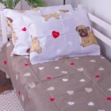 Наволочка бязь Kids Time 17-0566 Pug-dog 50x70 см мульти MirSon