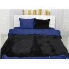 Наволочка велюр Winter Delicate 28-0109 Ghianda 40x40 см синий/черный MirSon