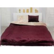 Наволочка велюр Winter Frost 28-0004+28-0002 Adenium Velvet 40x40 см кремовый/фиолетовый MirSon