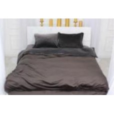 Наволочка велюр Winter Frost 28-0005+28-0003 Anemone Velvet 40x40 см серый/коричневый MirSon