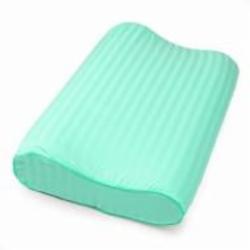 Наволочка Satin Stripe №10022 30-0013 Azure (высота 10,5 см) 32x49 см бирюзовый MirSon