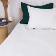 Наволочка поплин Poplin Line 002+091 Ellen 60x60 см белый/зеленый MirSon