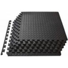 Татами EasyFit 120x120x1 см SwallowTail мат пазл ласточкин хвост з бортиком EF-1950 черный