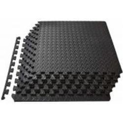 Татами EasyFit 120x120x1 см SwallowTail мат пазл ласточкин хвост з бортиком EF-1950 черный