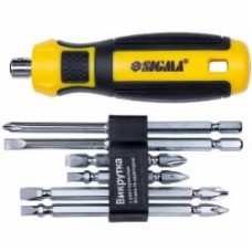 Отвертка Sigma с двухсторонними битами 6в1 + адаптер CrV Mega 4009711
