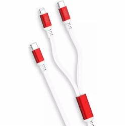 Кабель Xo USB C - USB C - Lightning NB136 18w 2in1 1 м