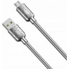 Кабель Xo USB A - Micro B NB216 2.4А 1 м серебристый