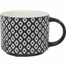 Чашка Ardesto Weaving E 330 мл фарфор бело-черная AR3473E