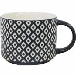 Чашка Ardesto Weaving E 330 мл фарфор бело-черная AR3473E