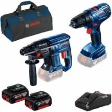 Набор аккумуляторного инструмента Bosch Professional 18В перфоратор GBH 180-LI дрель-шуруповерт GSR 180-LI 0615990M31