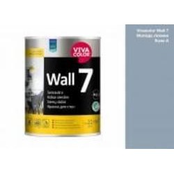 Краска интерьерная латексная Vivacolor Wall 7 А мат Молодая голубика L490 0,9 л