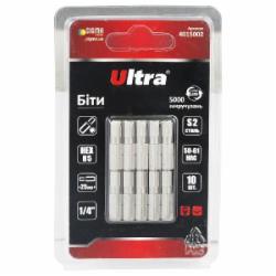 Набор бит Ultra HEX 5×25мм 1/4 10 шт. 4015002