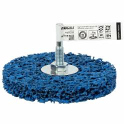 Круг зачистной Sigma из нетканого абразива (коралл) Ø100мм с держателем синий средняя жесткость 9175231
