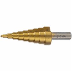 Сверло по металлу Sigma ступенчатое HSS-TIN титановое с прямой канавкой Ø4-20 мм 1 шт. 1186051