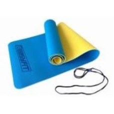 Коврик для йоги и фитнеса EasyFit TPE+TC 6 мм двухслойный синий-желтый EF-1924-BEY
