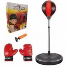 Детский боксерский набор EasyFit 70x20 см BoxSet 104 см черно-красный черный с красным