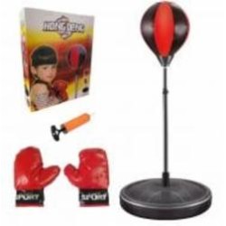 Детский боксерский набор EasyFit 70x20 см BoxSet 104 см черно-красный черный с красным