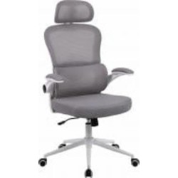 Кресло офисное GT Racer B-5880 White/Gray серый