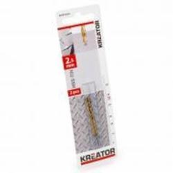 Сверло по металлу Kreator с титановым покрытием HSS-TIN Ø 2,5x57 мм 2 шт. KRT010204