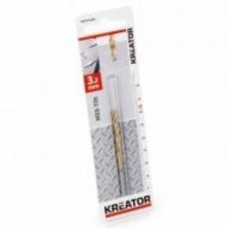 Сверло по металлу Kreator с титановым покрытием HSS-TIN Ø 3,2x65 мм 1 шт. KRT010206
