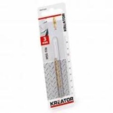 Сверло по металлу Kreator с титановым покрытием HSS-TIN Ø 3x61 мм 1 шт. KRT010205
