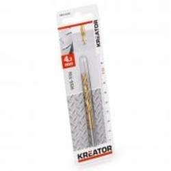 Сверло по металлу Kreator с титановым покрытием HSS-TIN Ø 4,2x75 мм 1 шт. KRT010209