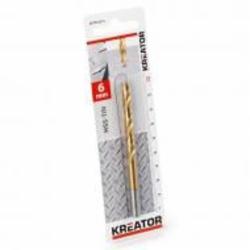 Сверло по металлу Kreator с титановым покрытием HSS-TIN Ø 6x93 мм 1 шт. KRT010214