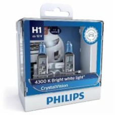 Автолампа галогенна Philips CrystalVision H1 55 Вт 2 шт.(PS12258CVSM)
