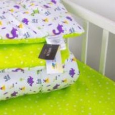 Одеяло хлопковое зима №3819 Kids Time 18-0001 Hello Dino 110x140 см MirSon с принтом