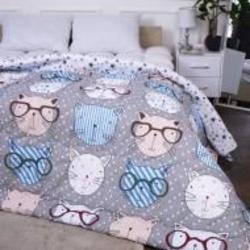 Одеяло антиаллергенное зима №4091 Сolor Fun Line Eco-Soft (чехол бязь 100%) Whales 220x240 см MirSon с принтом