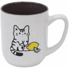 Чашка Ardesto Cat 380 мл керамика бело-серый (AR3055)