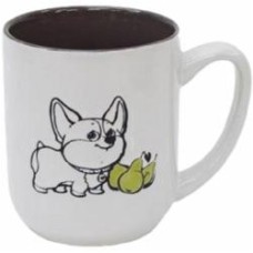 Чашка Ardesto Corgi 380 мл керамика бело-серый (AR3054)