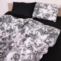 Комплект постельного белья Бязь 17-4840 Deborah 160х220 см черный с белым MirSon