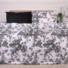 Комплект постельного белья Ranforce Elite 17-4840 Deborah 110х140 см черный с белым MirSon