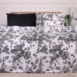 Комплект постельного белья Ranforce Elite 17-4840 Deborah 110х140 см черный с белым MirSon