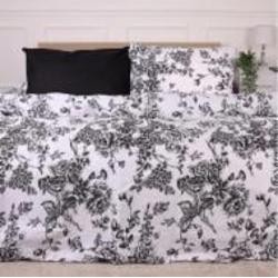 Комплект постельного белья Ranforce Elite 17-4840 Deborah 143х210 см черный с белым MirSon