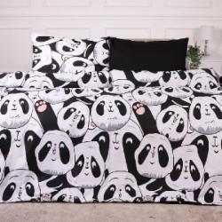 Комплект постельного белья Ranforce Elite 17-4850 Panda 110х140 см черный с белым MirSon