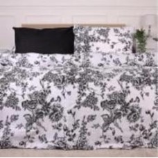 Комплект постельного белья Ranforce Elite 17-4840 Deborah 2x160x220 см черный с белым MirSon