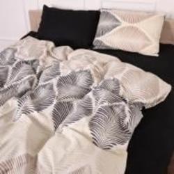 Комплект постельного белья Бязь 17-4842 Ermanno 2x160x220 см черный с бежевым MirSon